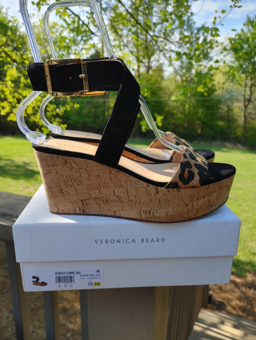 Veronica Beard HURLEY Suede & Leather Platform Sandal 10 - Picture 6 of 16